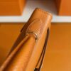 H Factory Bags Mini Kelly Epsom Leather Orange Gold Hardware 19cm Full Handmade