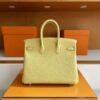 H Factory Bags Birkin Togo Leather 1Z Yellow Silver Hardware 25cm Full Handmade