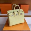 H Factory Bags Birkin Togo Leather 1Z Yellow Silver Hardware 25cm Full Handmade