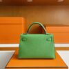 H Factory Bags Mini Kelly Epsom Leather Fresh Green Silver Hardware 19cm Full Handmade