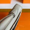 H Factory Bags Mini Kelly Epsom Leather Grayish White Silver Hardware 19cm Full Handmade