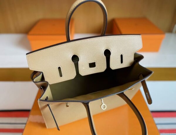 H Factory Bags Birkin Epsom Outer Seam Tea Khaki Gold Hardware 25cm Full Handmade