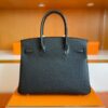 H Factory Bags Birkin Touch Togo & Matte Alligator Crocodile Black Silver Hardware 30cm Full Handmade