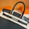 H Factory Bags Birkin Touch Togo & Matte Alligator Crocodile Black Silver Hardware 30cm Full Handmade