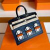 mmexport1755855078036-1024x787-1 H Factory Bags Birkin little house Togo & crocodile Deep Blue Silver Hardware 20cm Full Handmade