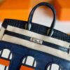mmexport1755855079445-1024x769-1 H Factory Bags Birkin little house Togo & crocodile Deep Blue Silver Hardware 20cm Full Handmade