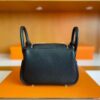 H Factory Bags Mini Lindy Togo Leather Black Silver Hardware 19cm Full Handmade