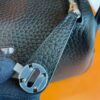 H Factory Bags Mini Lindy Togo Leather Black Silver Hardware 19cm Full Handmade