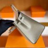 H Factory Bags Birkin Epsom Outer Seam Cream White & M8 Grey Silver Hardware 25cm Full Handmade