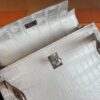 H Factory Bags Kelly Matte Crocodile Leather Himalaya Silver Hardware 25cm Full Handmade