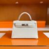 mmexport1755855797435-1024x782-1 H Factory Bags Mini Kelly Chever Leather Mushroom White Silver Hardware 19cm Full Handmade