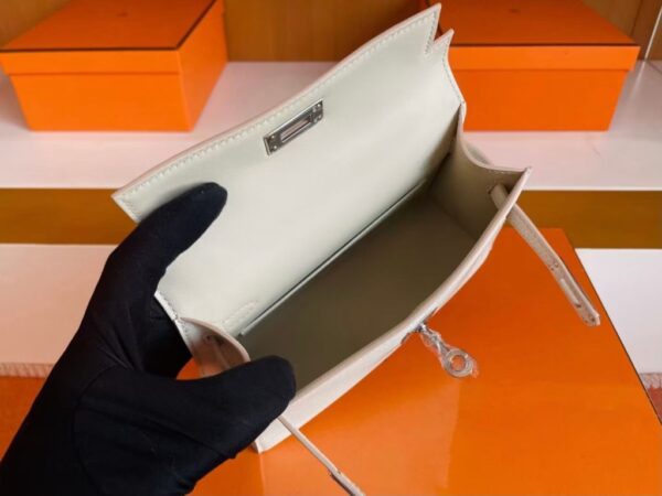 mmexport1755855807844-1024x768-1 H Factory Bags Mini Kelly Chever Leather Mushroom White Silver Hardware 19cm Full Handmade