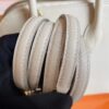 H Factory Bags Mini Bolide Chever Leather Cream White Silver Hardware 18cm Full Handmade