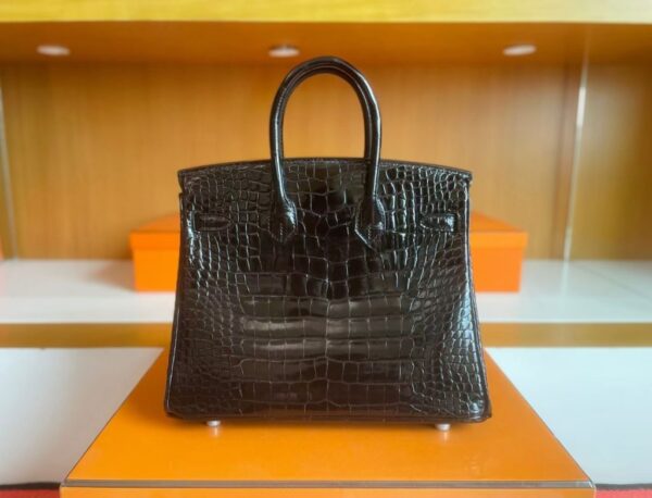 mmexport1757474547143-1024x782-1 H Factory Bags Birkin Matte Alligator Crocodile Black Silver Hardware 25cm Full Handmade Phw