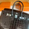 mmexport1757474551748-1024x769-1 H Factory Bags Birkin Matte Alligator Crocodile Black Silver Hardware 25cm Full Handmade Phw