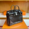 mmexport1757474558906-1024x794-1 H Factory Bags Birkin Matte Alligator Crocodile Black Silver Hardware 25cm Full Handmade Phw