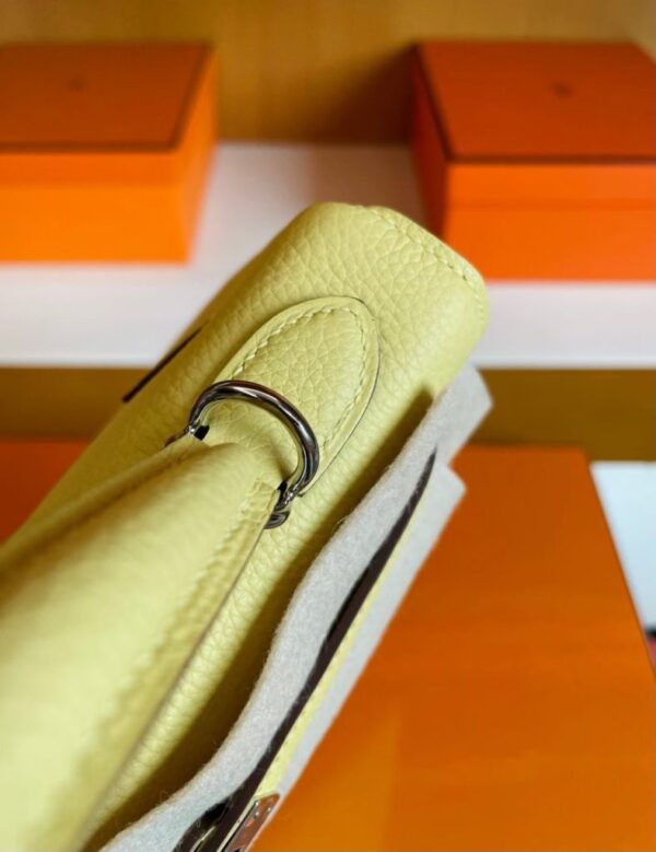 mmexport1757474585086-789x1024-1 H Factory Bags Kelly Togo Leather 1Z Light Yellow Silver Hardware 25cm Full Handmade Phw