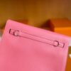 H Factory Bags Kelly Dance Evercolor Leather Candy Pink Silver Hardware 22cm Full Handmade Phw