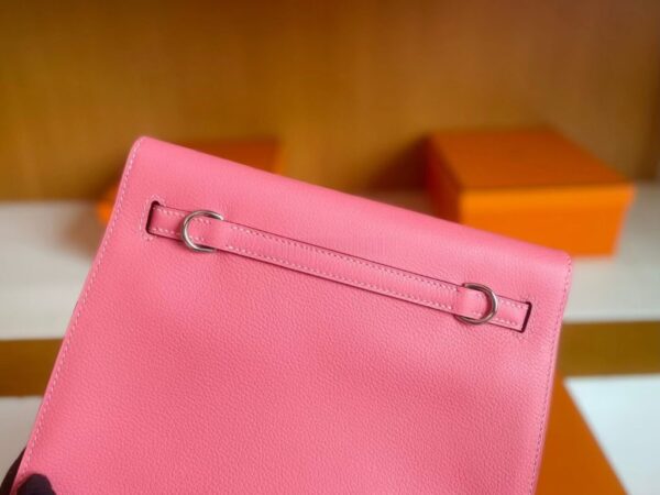 H Factory Bags Kelly Dance Evercolor Leather Candy Pink Silver Hardware 22cm Full Handmade Phw