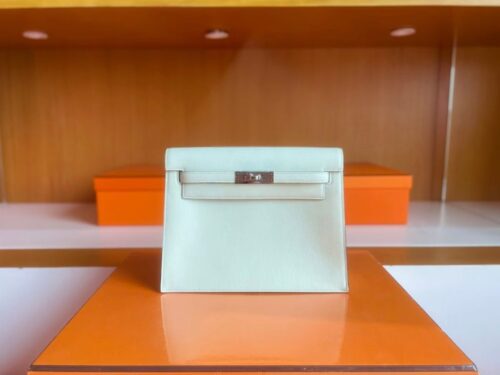 H Factory Bags Kelly Dance Evercolor Leather Light Green Silver Hardware 22cm Full Handmade Phw