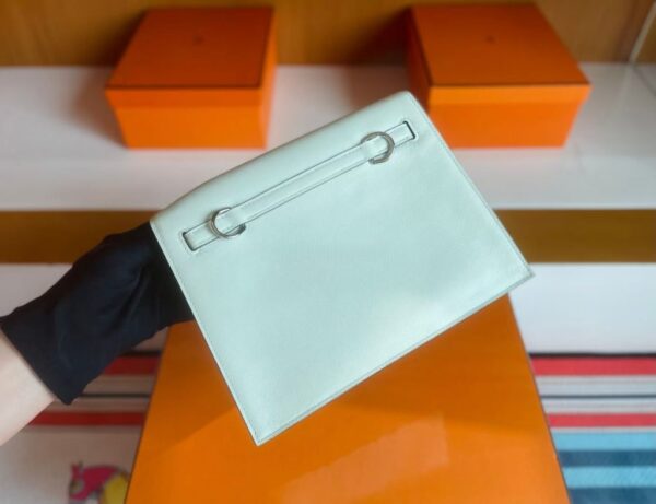 H Factory Bags Kelly Dance Evercolor Leather Light Green Silver Hardware 22cm Full Handmade Phw