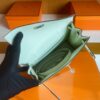 H Factory Bags Kelly Dance Evercolor Leather Light Green Silver Hardware 22cm Full Handmade Phw