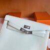 H Factory Bags Kelly Dance Evercolor Leather Light Green Silver Hardware 22cm Full Handmade Phw
