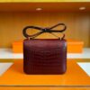 mmexport1757476100936-1024x780-1 H Factory Bags Constance Matte Alligator Crocodile Reddish Brown Gold Hardware 18cm Full Handmade