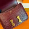 mmexport1757476109235-803x1024-1 H Factory Bags Constance Matte Alligator Crocodile Reddish Brown Gold Hardware 18cm Full Handmade
