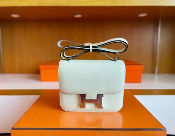 mmexport1757476131255-1024x797-1 H Factory Bags Constance Epsom Leather Light Green Silver Hardware 18cm Full Handmade