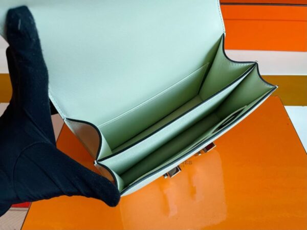 mmexport1757476141490-1024x768-1 H Factory Bags Constance Epsom Leather Light Green Silver Hardware 18cm Full Handmade