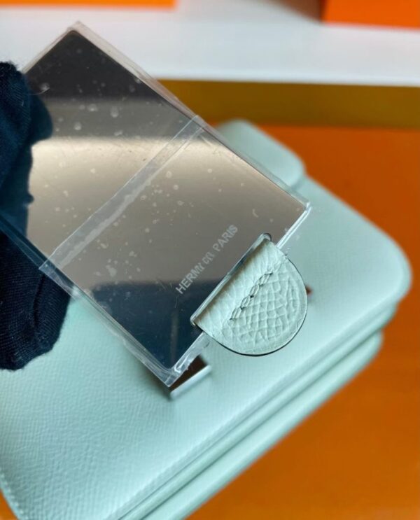 mmexport1757476143172-827x1024-1 H Factory Bags Constance Epsom Leather Light Green Silver Hardware 18cm Full Handmade