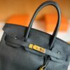 H Factory Bags Birkin Swift Leather CK89 Black Gold Hardware 30cm Full Handmade