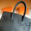 H Factory Bags Birkin Swift Leather CK89 Black Gold Hardware 30cm Full Handmade