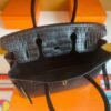 H Factory Bags Birkin Matte Crocodile CK89 Black Gold Hardware 30cm Full Handmade