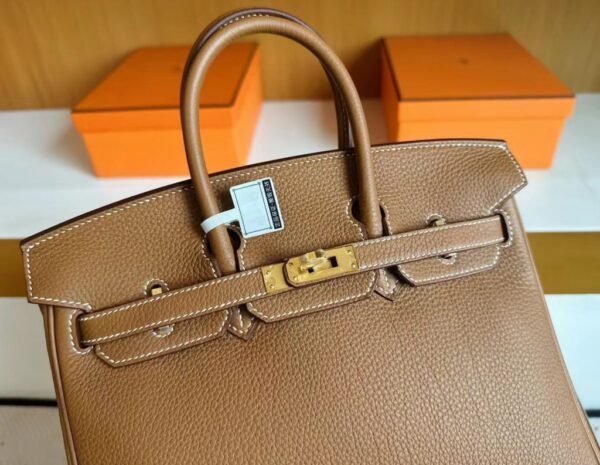 mmexport1758251897568-1024x793-1 H Factory Bags Birkin Togo Leather CK37 Golden Brown Gold Hardware 25cm Full Handmade