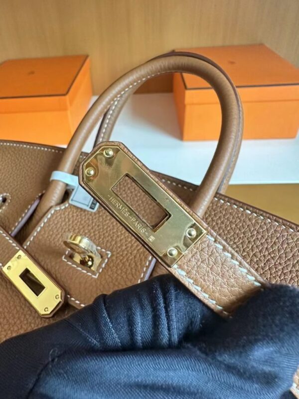 mmexport1758251900998-768x1024-1 H Factory Bags Birkin Togo Leather CK37 Golden Brown Gold Hardware 25cm Full Handmade