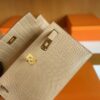 H Factory Bags Mini Kelly Pochette Matte Alligator Crocodile 0M Tea Khaki Gold Hardware 22cm Full Handmade
