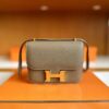 H Factory Bags Mini Constance Epsom Leather Etoupe Grey 18cm Gold Hardware Full Handmade