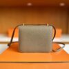 H Factory Bags Mini Constance Epsom Leather Etoupe Grey 18cm Gold Hardware Full Handmade