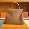 H Factory Bags Kelly Togo Leather Ck37 Golden Brown Silver Hardware 28cm Full Handmade Phw