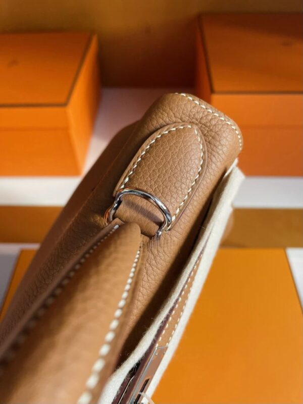 H Factory Bags Kelly Togo Leather Ck37 Golden Brown Silver Hardware 28cm Full Handmade Phw