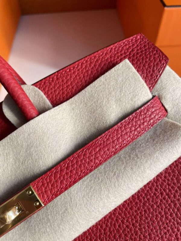 mmexport1760686561659-1-768x1024-1 H Factory Bags Birkin Togo Leather Watermelon Red Rose Gold Hardware 25cm Full Handmade Rghw