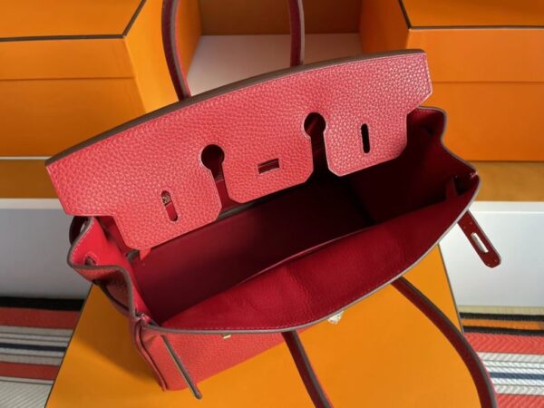 mmexport1760686570313-1-1024x768-1 H Factory Bags Birkin Togo Leather Watermelon Red Rose Gold Hardware 25cm Full Handmade Rghw