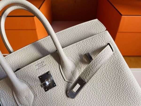 mmexport1760686714758-1-1024x768-1 H Factory Bags Birkin Togo Leather Cream White Silver Hardware 25cm Full Handmade Phw