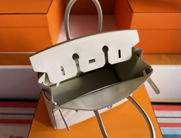 mmexport1760686716466-1-1024x782-1 H Factory Bags Birkin Togo Leather Cream White Silver Hardware 25cm Full Handmade Phw