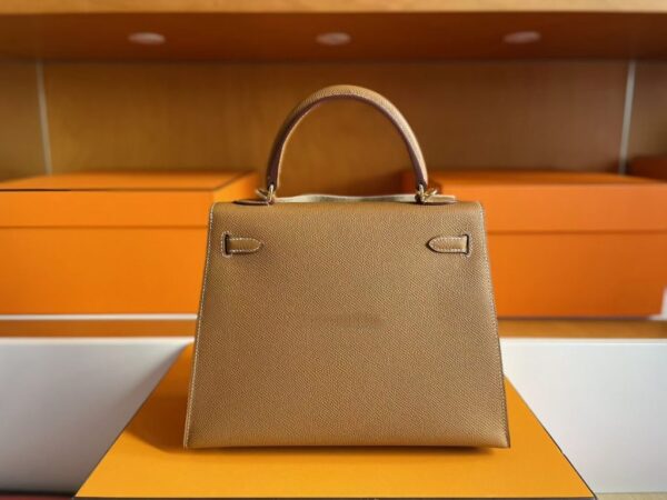 H Factory Bags Kelly Epsom Leather Ck37 Golden Brown Gold Hardware 25cm Full Handmade Ghw