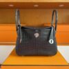 H Factory Bags Lindy Matte Niloticus Crocodile Deep Grey Silver Hardware 26cm Full Handmade Phw