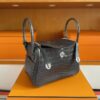 H Factory Bags Lindy Matte Niloticus Crocodile Deep Grey Silver Hardware 26cm Full Handmade Phw