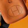 H Factory Bags Mini Evelyne Togo Leather Orange Silver Hardware 16cm Full Handmade